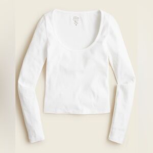 J.Crew Scoopneck ribbed long-sleeve T-shirt